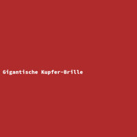Gigantische Kupfer-Brille