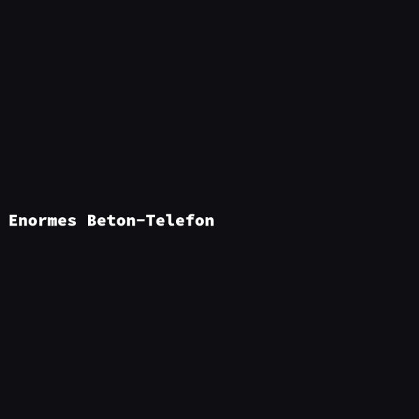 Enormes Beton-Telefon